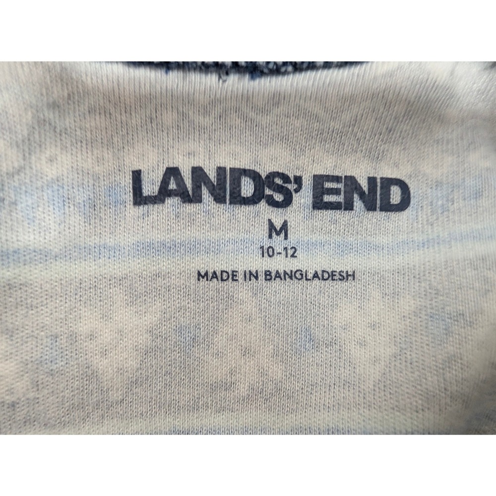 Lands End Mock Neck Knit Top Fair Isle Women's M 10-12 Holiday Travel Outdoor - Picture 3 of 8